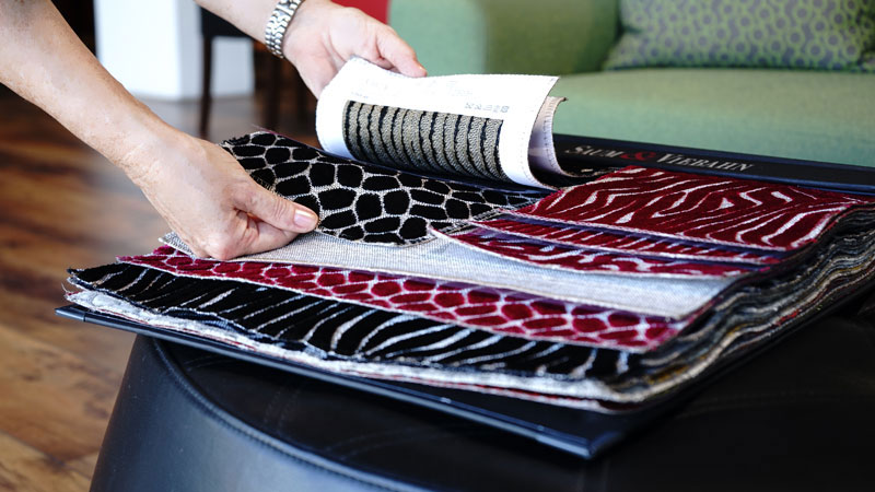 Stoffkollektion Mirage schwarzer Giraffen-Look