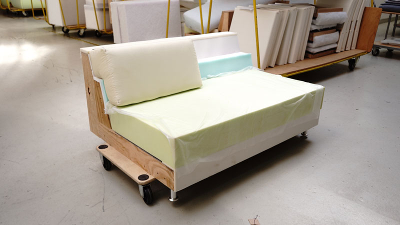 Innenleben vom neues Modell Sofa Sirius