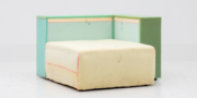 neues Modell Lounge-Sofa Carlo als Sessel in verschiedenen Schaumstoffen aufgebaut