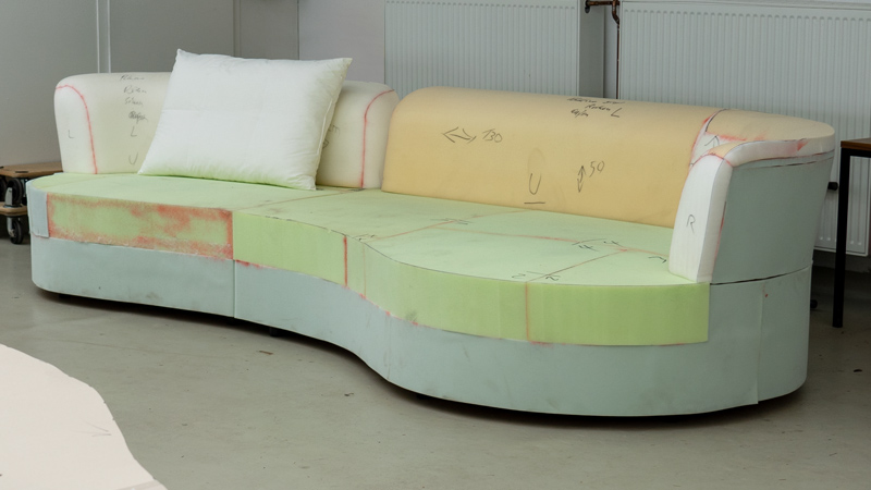 Big Sofa Palazzo ohne Bezug - hier sieht man den verbauten Kaltschaum