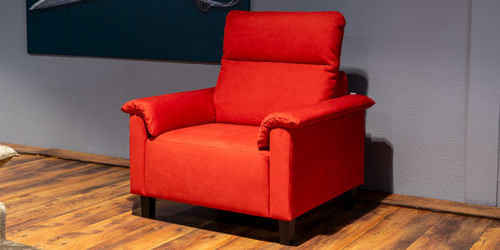 Batida - Sessel ca. B 100 x H 108 x T 91 cm im Mikrofaserstoff S&V Saviba rot