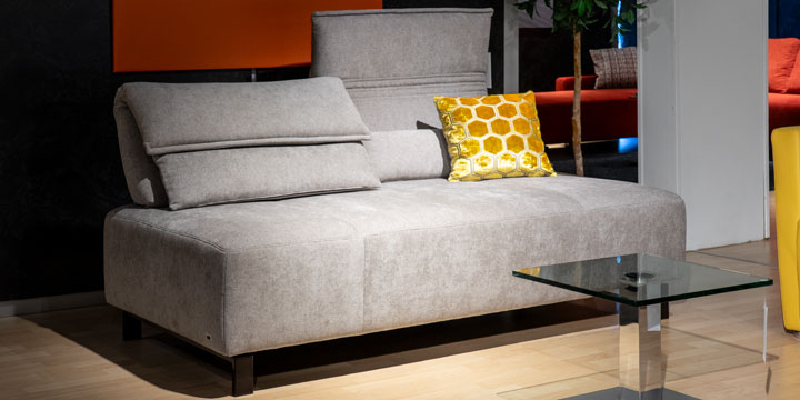 Bono - 2,5 Platz Sofa ca. B 180 x H 112 x T 113 cm + Lendenkissen Stoff Pro Loom hellbraun -Auslauf-